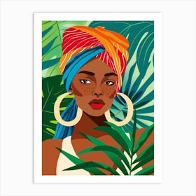 African Woman In A Turban 28 Art Print