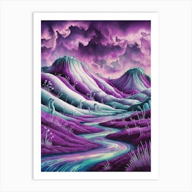 Purple Valley Art Print