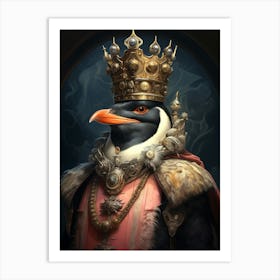 Penguin King Art Print
