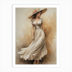 Lady In A Dress Art Print