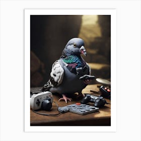 Video Game Pigeon Art Print