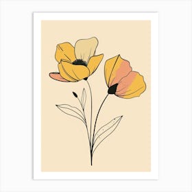 Amman Flower Market Boho Minimalist Style Art Print