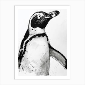King Penguin Staring Curiously 4 Art Print