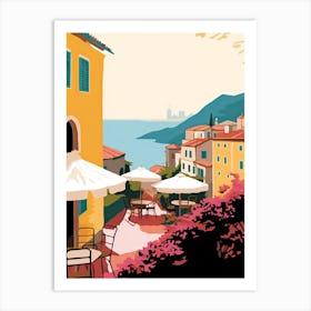 Ravello, Italy, Flat Pastels Tones Illustration 3 Art Print