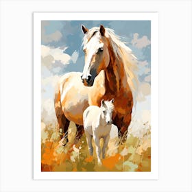 Horses Painting In Pampas Region, Argentina 4 Art Print