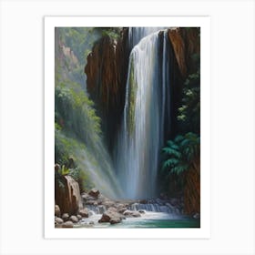 Cascada De Basaseachi, Mexico Peaceful Oil Art  Art Print