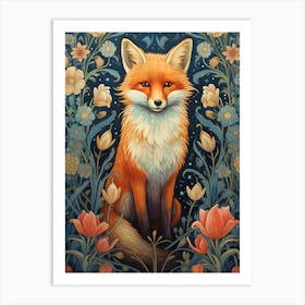 Fox In The Garden Art Print