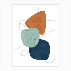 Abstract Shapes and Lines No.1 Art Print