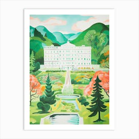 The Greenbrier   White Sulphur Springs, West Virginia   Resort Storybook Illustration 4 Art Print