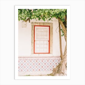 Tree And Portugese Tiles Art Print