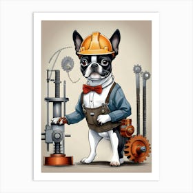 Boston Terrier-Reimagined 118 Art Print