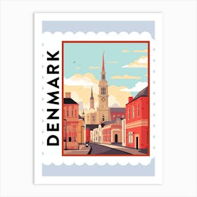 Denmark 1 Travel Stamp Poster Art Print