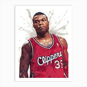 Loy Vaught La Clippers Art Print