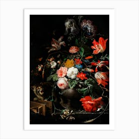 The Overturned Bouquet by Abraham Mignon (1660-1679). Art Print