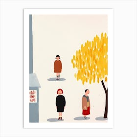Tokyo Scene, Tiny People And Illustration 6 Art Print