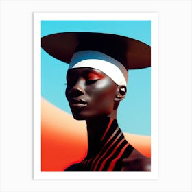 "Galactic Glam: Afrofuturism Trends Art Print