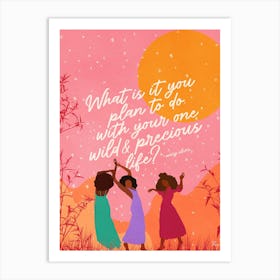 Black Woman art(Summer) 1 Art Print