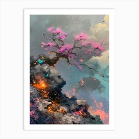 Cherry Blossoms In The Sky Art Print