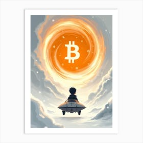 Bitcoin In Space 13 Art Print