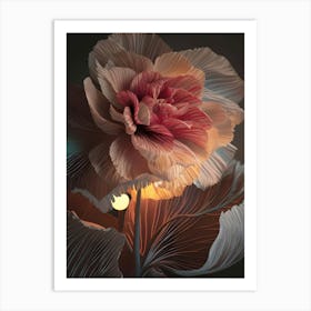 Flower On A Lamp Art Print