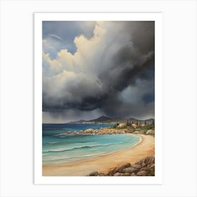 Storm Clouds Over The Beach.9 Art Print