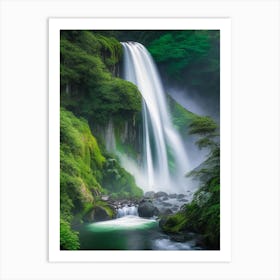 Shifen Waterfall, Taiwan Realistic Photograph (3) Art Print