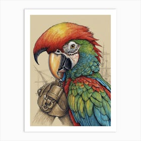 Parrot Canvas Print Art Print