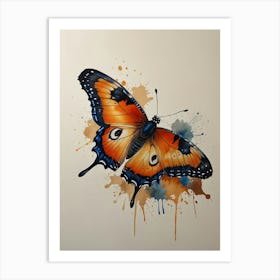 Butterfly Watercolor Painting 1 Art Print