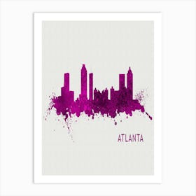 Atlanta Georgia City Purple Art Print