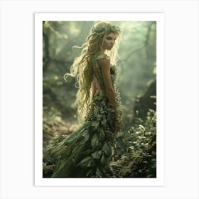 Fairy Girl In The Forest 3 Art Print