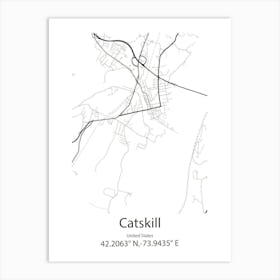 Catskill,United States Minimalist Map Art Print