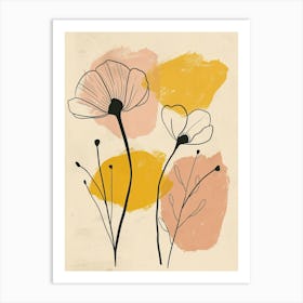 Vienna Flower Market Boho Minimalist Style 1 Art Print