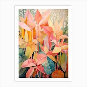 Tropical Plant Painting Rubber Plant 3 Art Print