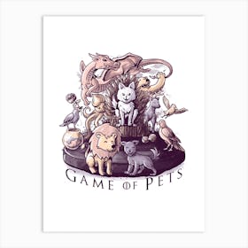 Game Of Pets Art Print