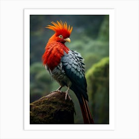 Flight of Color: Andean Jungle Bird Art Art Print