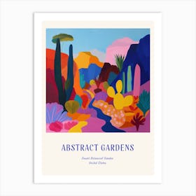 Colourful Gardens Desert Botanical Garden Usa 1 Blue Poster Art Print