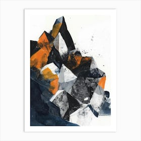 Abstract Mountain Painting 13 Art Print