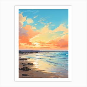 A Vibrant Painting Of El Cotillo Beach Fuerteventura Spain 3 Art Print