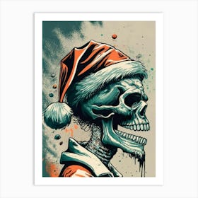 Santa Claus Skull 1 Art Print