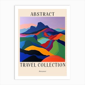 Abstract Travel Collection Poster Montserrat 2 Art Print