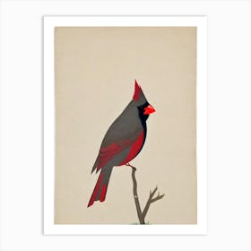 Cardinal Illustration Bird Art Print