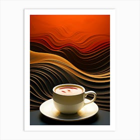 Warm Embrace The Coffee Cup Art Print