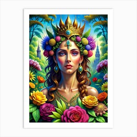 Queen Of Flowers Art Print