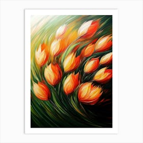 Abstract Tulips Art Print