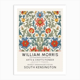 William Morris Style Art Exhibition Wildflowers Art Print