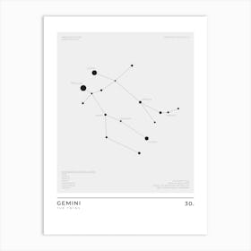 Gemini Sign Constellation Zodiac Art Print