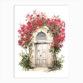 Beirut, Lebanon   Mediterranean Doors Watercolour Painting 2 Art Print