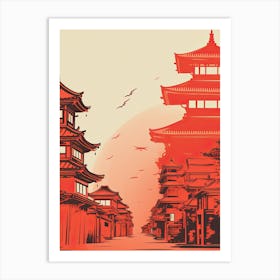 Asian Cityscape Art Print