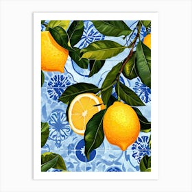 Lemons Illustration 3 Art Print