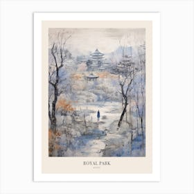 Winter City Park Poster Royal Park Kyoto 4 Art Print